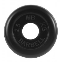 Диск обрезиненный d51мм MB Barbell MB-PltB51-2,5 2,5кг черный