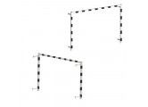 Ворота для гандбола\мини-футбола 300х200х50см стальные складные пристенные (пара) Dinamika ZSO-002125