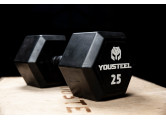 Гантель обрезиненная YouSteel HEX DB 30 кг