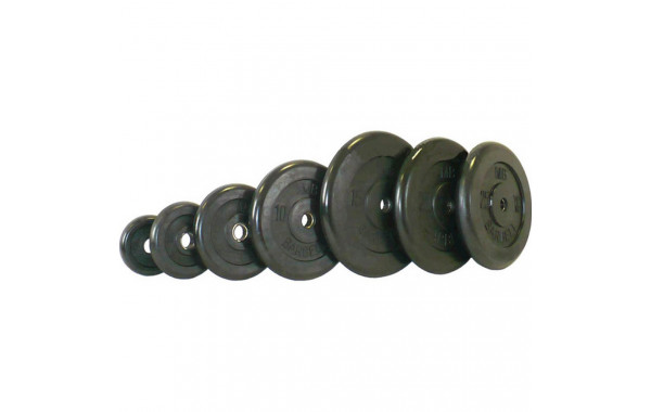 Диск обрезиненный 1 кг MB Barbell черный 600_380