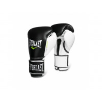 Боксерские перчатки Everlast Powerlock 12 oz черн/бел/зел. 2200557