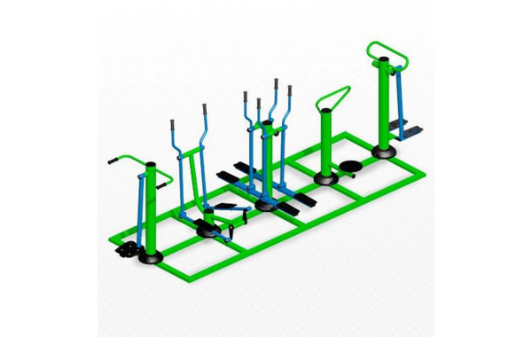 Комплекс уличных тренажеров Spektr Sport ТС 501 Микс для шестерых 600_380