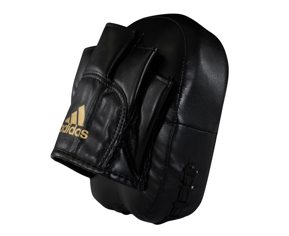 Лапы Adidas Short Focus Mitts черно-золотые adiMP02 979_800